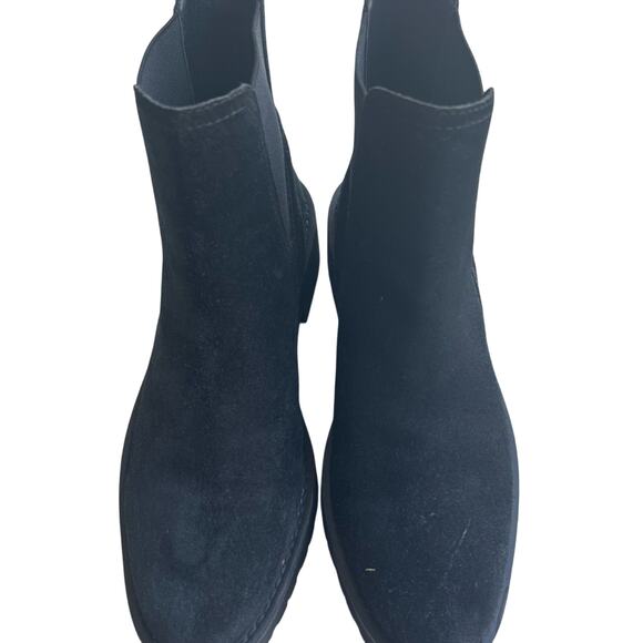 NWOT Sam Edelman Women’s JUDAH Black Suede Round Toe Chelsea Boots - Picture 1 of 5